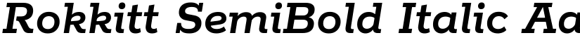 Rokkitt SemiBold Italic (Variable) font