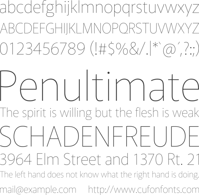 Murecho font preview