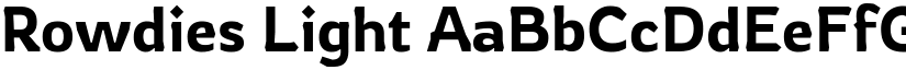 Rowdies Light font