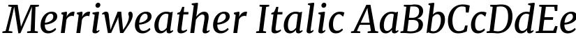 Merriweather Italic font