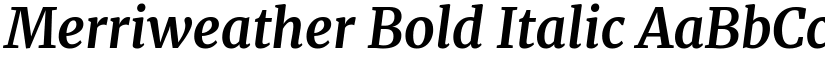 Merriweather Bold Italic font