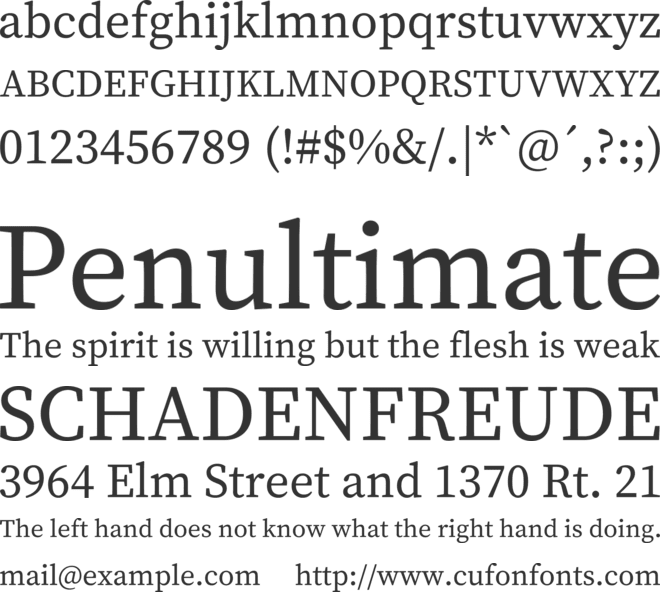 Source Serif 4 font preview