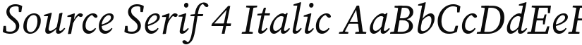 Source Serif 4 Italic (Variable) font