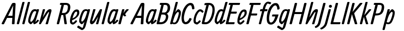 Allan Regular font