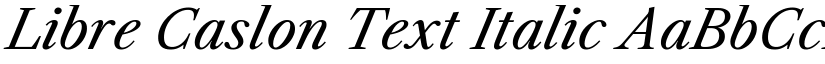 Libre Caslon Text Italic (Variable) font