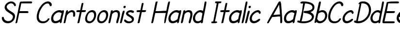 SF Cartoonist Hand Italic font
