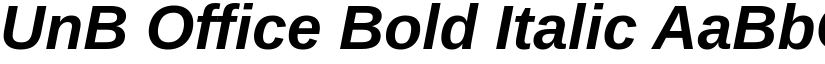 UnB Office Bold Italic font