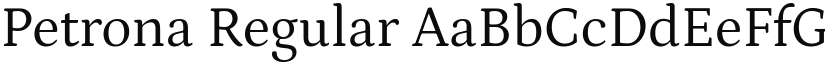 Petrona Regular (Variable) font
