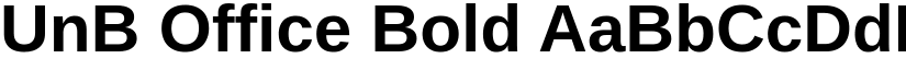 UnB Office Bold font