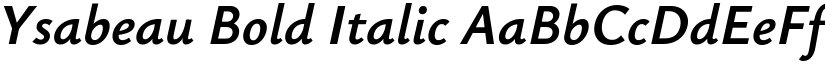 Ysabeau Bold Italic (Variable) font