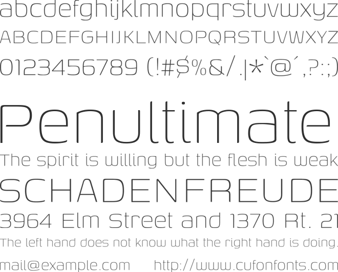 Genos font preview