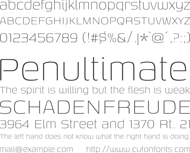 Genos font preview