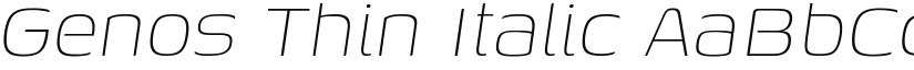 Genos Thin Italic (Variable) font
