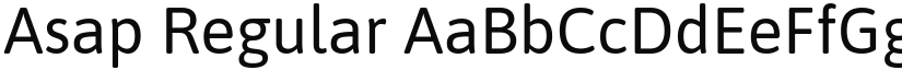 Asap Regular (Variable) font