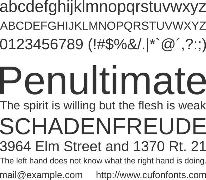 UnB Office font preview