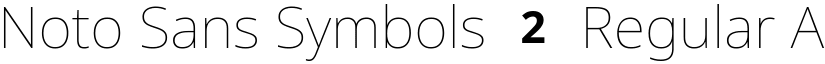 Noto Sans Symbols 2 Regular font