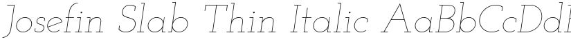 Josefin Slab Thin Italic (Variable) font