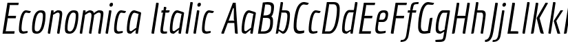 Economica Italic font