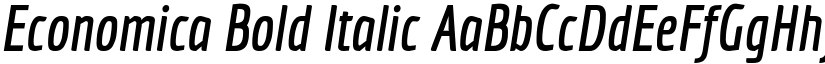 Economica Bold Italic font