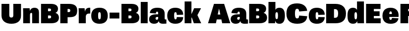 UnBPro-Black font
