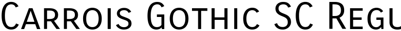 Carrois Gothic SC Regular font