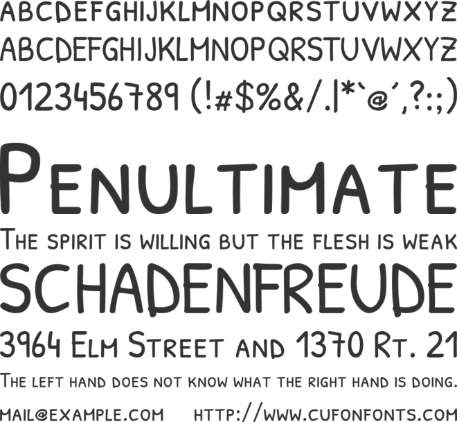 Patrick Hand SC font preview
