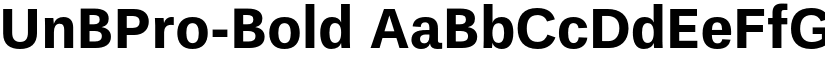 UnBPro-Bold font