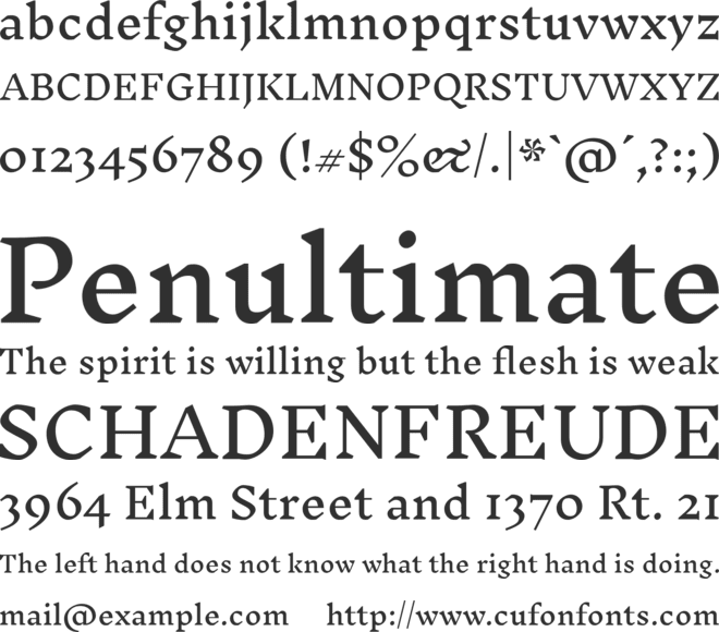 Inknut Antiqua font preview