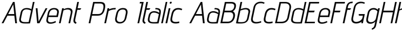 Advent Pro Italic (Variable) font