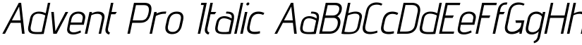 Advent Pro Italic (Variable) font