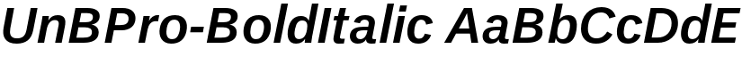 UnBPro-BoldItalic font