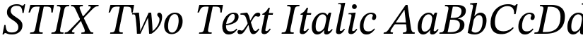 STIX Two Text Italic (Variable) font