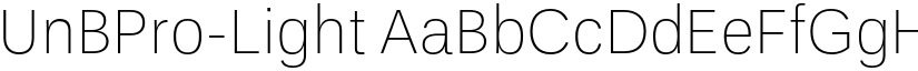 UnBPro-Light font