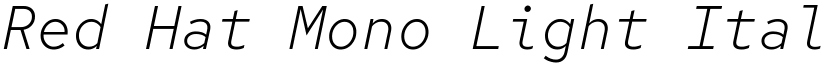 Red Hat Mono Light Italic (Variable) font