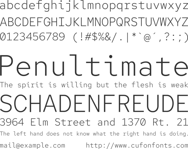 Red Hat Mono font preview