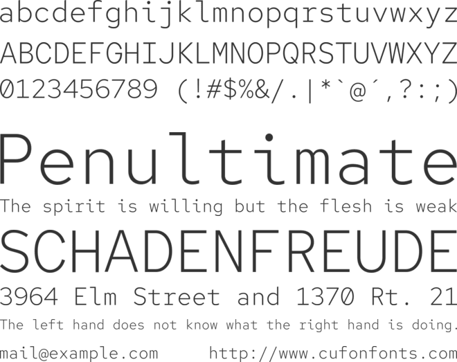 Red Hat Mono font preview