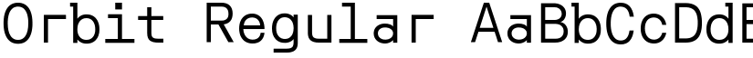 Orbit Regular font