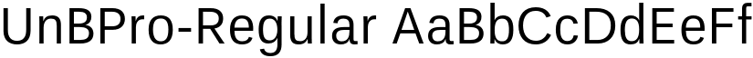 UnBPro-Regular font
