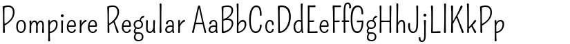 Pompiere Regular font