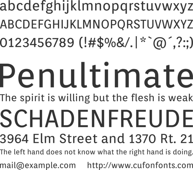 Orienta font preview