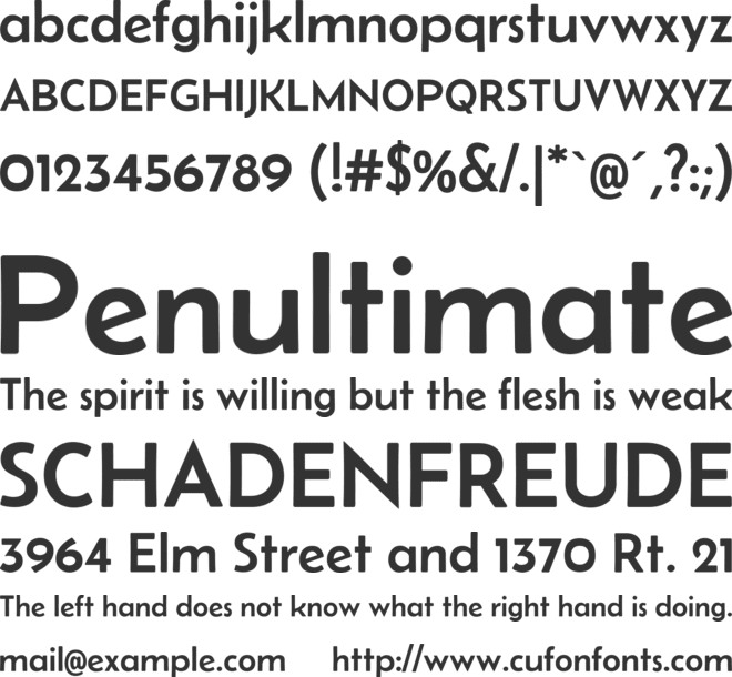 Belanosima font preview