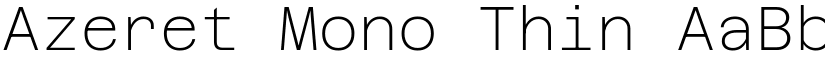 Azeret Mono Thin (Variable) font