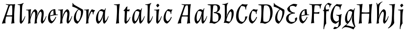 Almendra Italic font