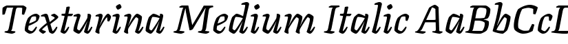 Texturina Medium Italic (Variable) font