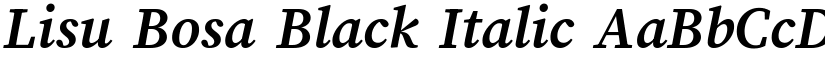 Lisu Bosa Black Italic font