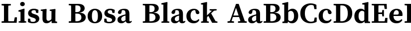 Lisu Bosa Black font