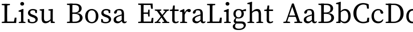 Lisu Bosa ExtraLight font