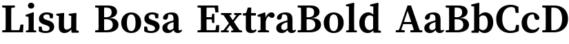 Lisu Bosa ExtraBold font