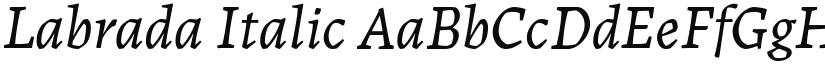Labrada Italic (Variable) font