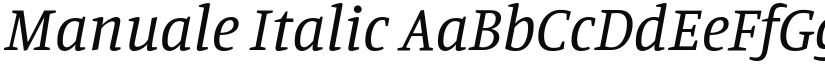 Manuale Italic (Variable) font